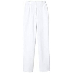 ナースパンツ（両脇ゴム） 4L ホワイト 73-1341