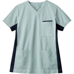 スクラブ（男女兼用・半袖） 8L シルバー/チャコール 72-721