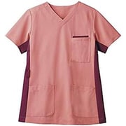 スクラブ（男女兼用・半袖） 9L コーラルレッド/ワイン 72-722