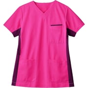 スクラブ(男女兼用・半袖) 5L ローズレッド/ワイン 72-726