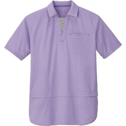介護・看護用ロングポロシャツ 4L リラクシングパープル HSP018-7