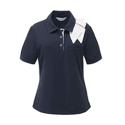 リボンポロシャツ S ネイビー ESP403-2