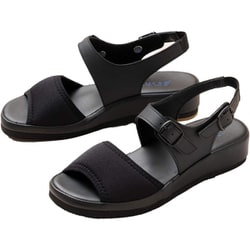 のびのびストレッチサンダル M ブラック 550-1