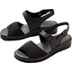 のびのびストレッチサンダル LL ブラック 550-1