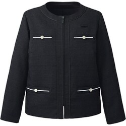 ノーカラージャケット 13 ブラック NAJ035-10