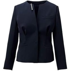 ノーカラージャケット 7 ネイビー NAJ061-2