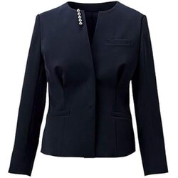 ノーカラージャケット 15 ネイビー NAJ061-2