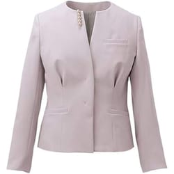 ノーカラージャケット 9 グレージュ NAJ061-8