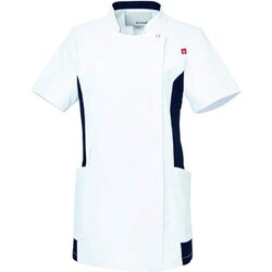 ルコックレディスバイカラージャケット EL ホワイト×ネイビー UQW1034N-15