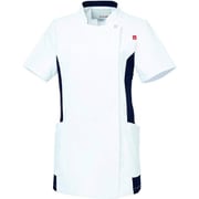 ルコックレディスバイカラージャケット EL ホワイト×ネイビー UQW1034N-15