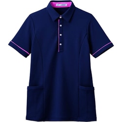 半袖ロングポロシャツ（男女兼用） 4L ネイビー HSP004-2