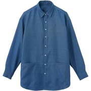 ロングシャツ（男女兼用） L ブルー HWY011-6
