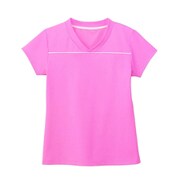 VネックTシャツ（男女兼用） LL ピンク HM1589-9