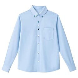 長袖ニットシャツ L ブルー HM2418-6