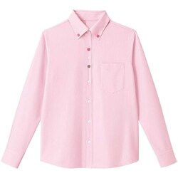 長袖ニットシャツ S ピンク HM2418-9