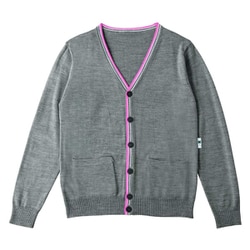 カーディガン（男女兼用） SS グレー HM2472-5