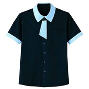 半袖ニットシャツ（男女兼用） M ネイビー HM2629-2