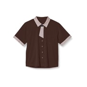 半袖ニットシャツ(男女兼用) L ブラウン HM2629-3