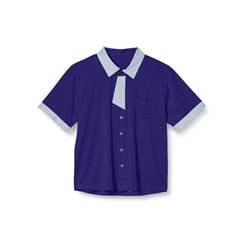 半袖ニットシャツ（男女兼用） SS ブルー HM2629-6