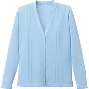 綿湿透かし絹カーディガン サックス Mサイズ D-1009