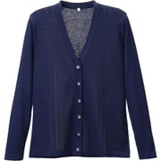 綿湿透かし絹カーディガン 濃紺 Lサイズ D-1009