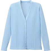 綿湿透かし絹カーディガン サックス LLサイズ D-1009