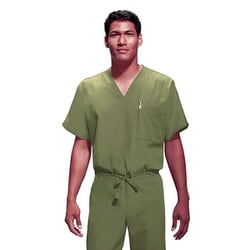 男性用無地スクラブ XXS オリーブ 4777OLVW