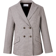 ダブルジャケット（レディス用） 11号 ブラウンチェック EAJ793-63