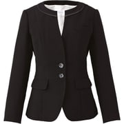 ノーカラージャケット（レディス用） 7号 ブラック EAJ513-10