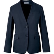 ノーカラージャケット（レディス用） 15号 ネイビー NAJ015-2