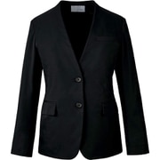 ノーカラージャケット（レディス用） 15号 ブラック NAJ015-10