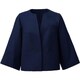 ノーカラージャケット（レディス用） 11号 ブラックネイビー NAJ025-2