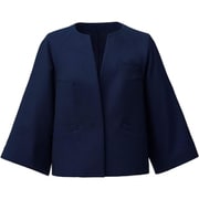 ノーカラージャケット（レディス用） 15号 ブラックネイビー NAJ025-2