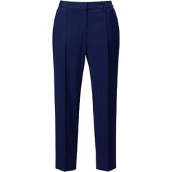 テーパードパンツ（レディス用） 9号 ネイビーチェック EAL854-62