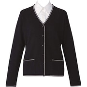 アクセントカーディガン（レディス用） LL ブラックオフ EWG215-10