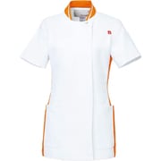 ルコック レディスジャケット LL ホワイト×オレンジ UQW1035-10