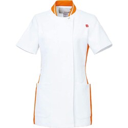 ルコック レディスジャケット EL ホワイト×オレンジ UQW1035-10