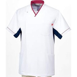 ルコック 男女兼用Vネックスクラブ M ホワイト×ロゼ UQM1533-93