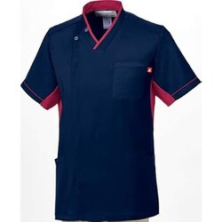ルコック 男女兼用Vネックスクラブ S ネイビー×ロゼ UQM1534-593
