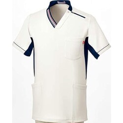 ルコック 男女兼用ニットスクラブ M アイボリー UZL3092-1