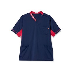 ルコック 男女兼用ニットスクラブ EL ネイビー UZL3092-5