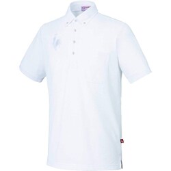 ルコック 男女兼用ボタンダウンシャツ SS ホワイト UZL3029-1