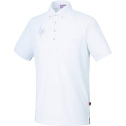 ルコック 男女兼用ボタンダウンシャツ S ホワイト UZL3029-1