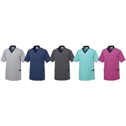 ユニセックスVネックスクラブ S ミストグリーン杢 UQM1538