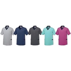 ユニセックスVネックスクラブ L ミストグリーン杢 UQM1538