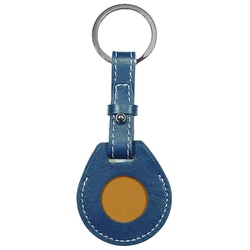 イーコスモ 自転車 レザーキーホルダー エアタグ LoshallTag ローシャルタグ LTG 位置情報・紛失防止タグ 本体 Android 対応 ネイビー TGK3-NV YF-1338