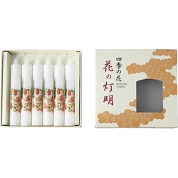 ローソク 花の灯明 5吋 約直径1.9cm×高さ12.3cm 南天 6本