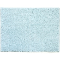 バスマット ふんわり プレーン 約縦45cm×横60cm ブルー
