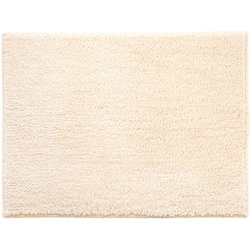 バスマット ふんわり プレーン 約縦45cm×横60cm アイボリー