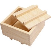 桧押し寿司器 箱寿司 6号 約幅18cm×奥行18cm×高さ8.5cm
